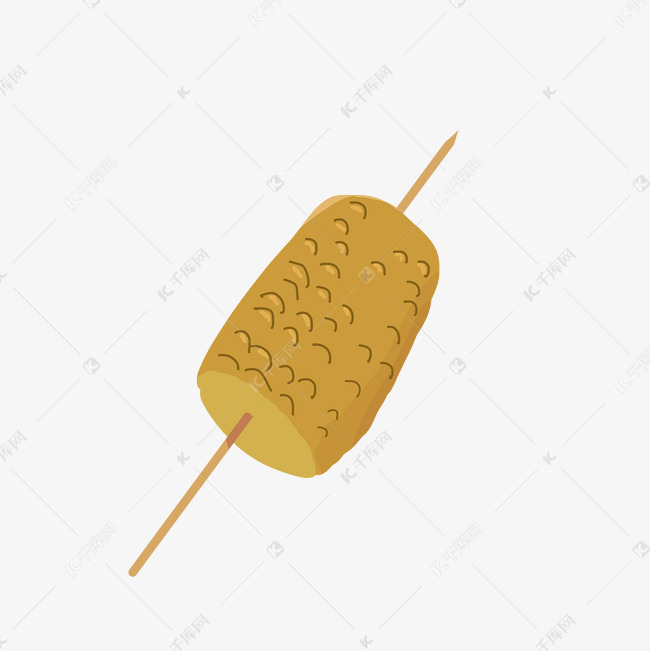 美味的烤玉米插画