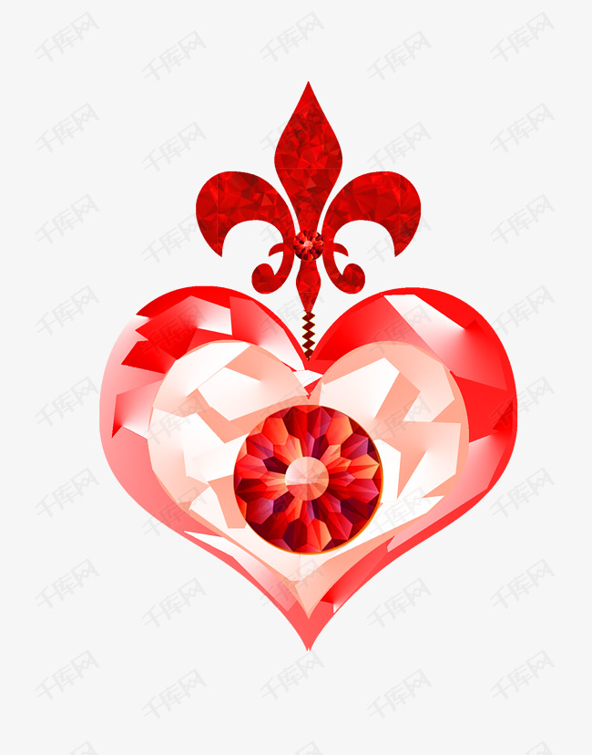 红色的爱心钻石