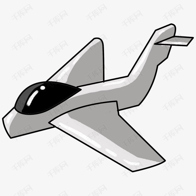 灰色飞机侧面图