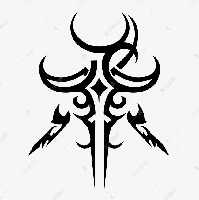 欧美花纹纹身素材元素