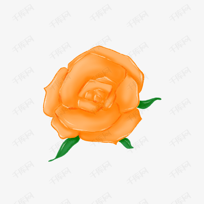 橘色花朵玫瑰花素材图片免费下载 高清装饰图案psd 千库网 图片编号