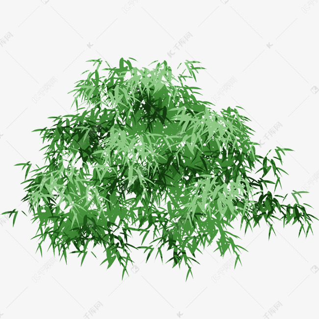 竹叶竹林装饰免扣素材