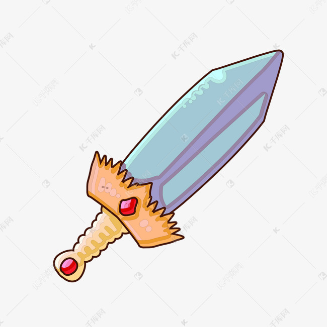 红宝石匕首卡通插画