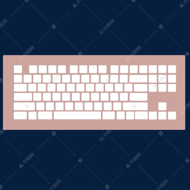 办公用品键盘插画