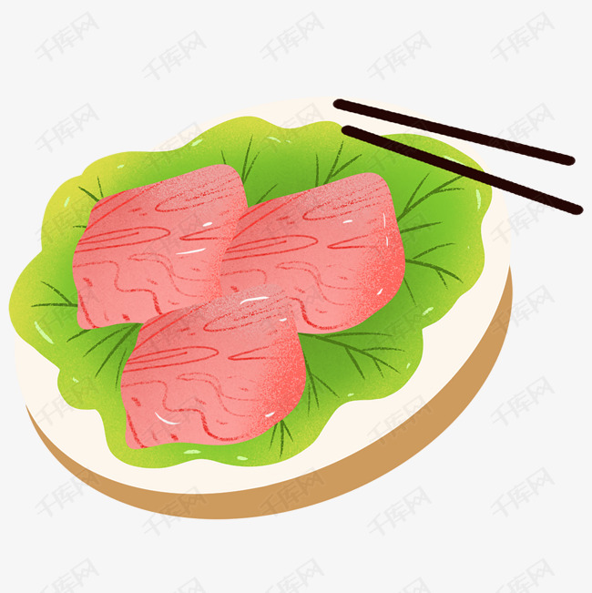 肉片卡通png素材