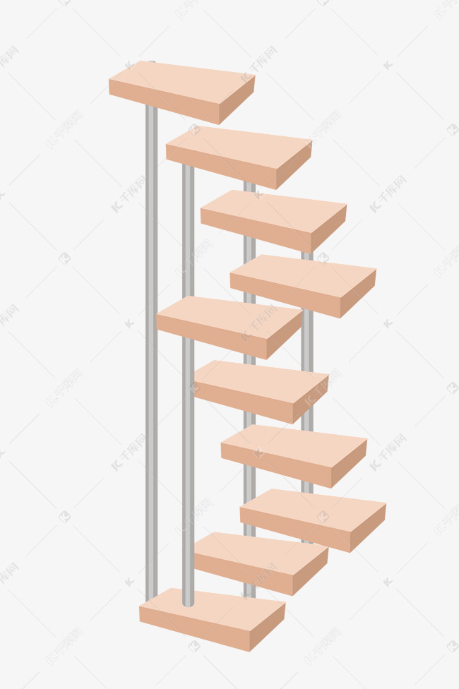 创意台阶楼梯插画