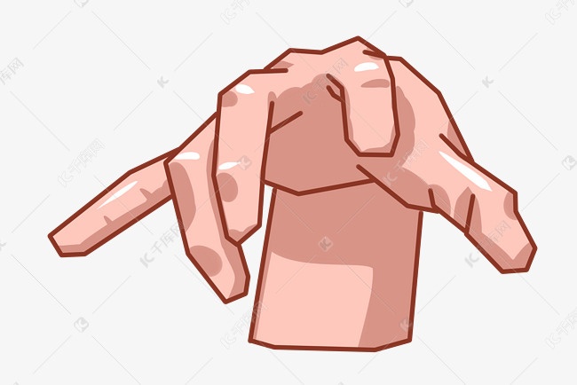 抓握手势卡通插画