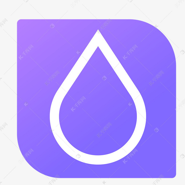 墨滴轮廓线符号图标