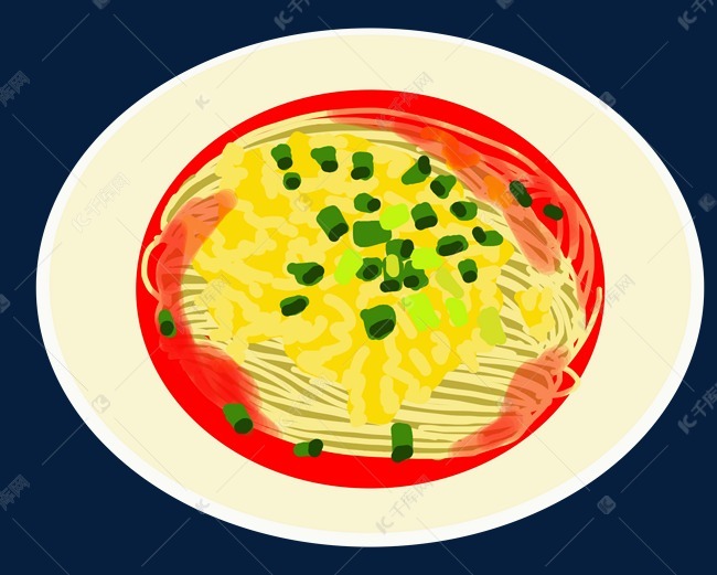 肉丝面条设计插图