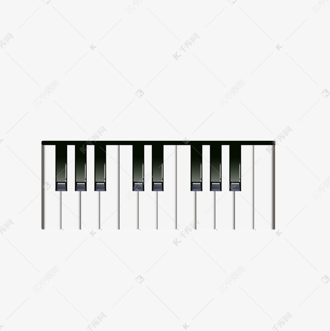 黑白琴键矢量图