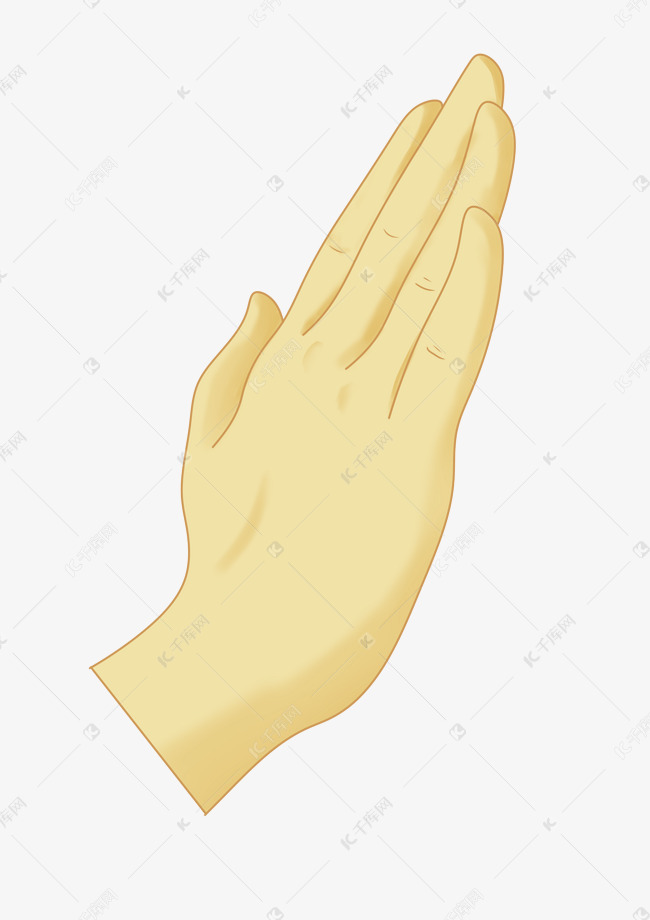 手背手势姿势插画