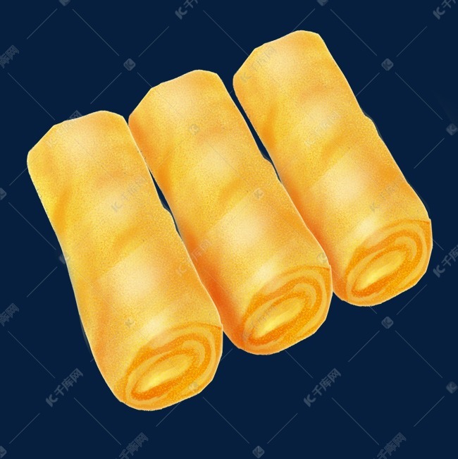 三个金色蛋卷插图