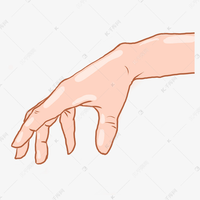 抓东西的手指插画