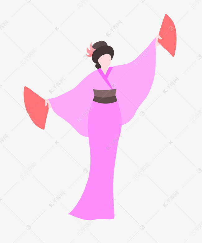 卡通日本舞姬女人