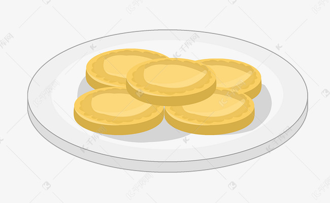 黄色的卡通馍片插画