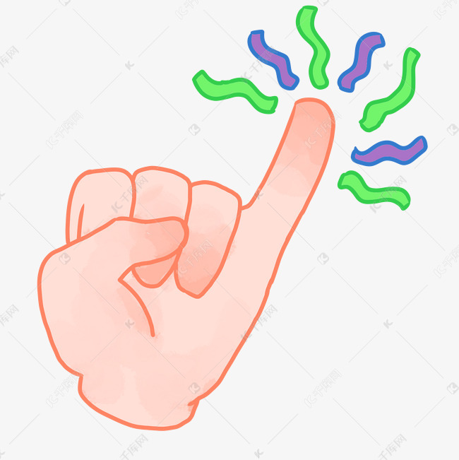 卡通小拇指手势动作