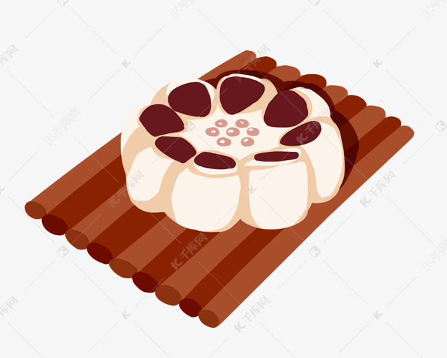 卡通美味年糕插画