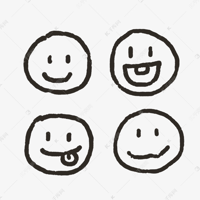 手绘笑脸表情素材图片免费下载 千库网