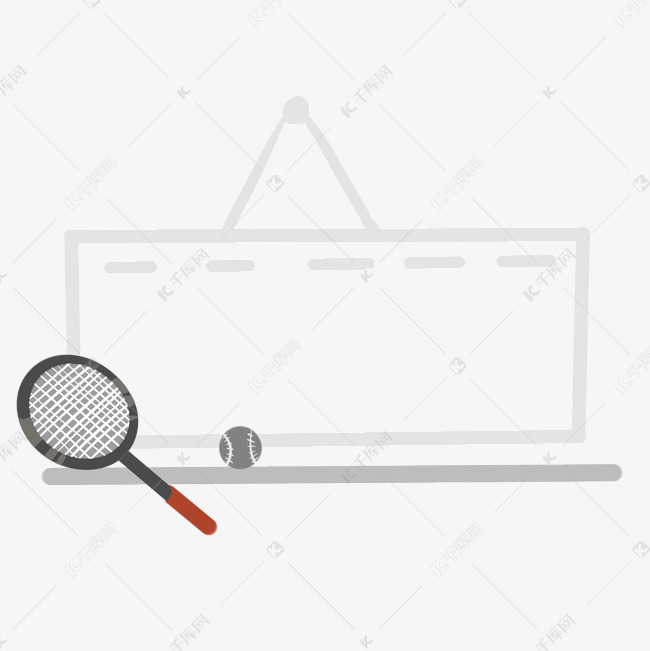 排球球网边框插画