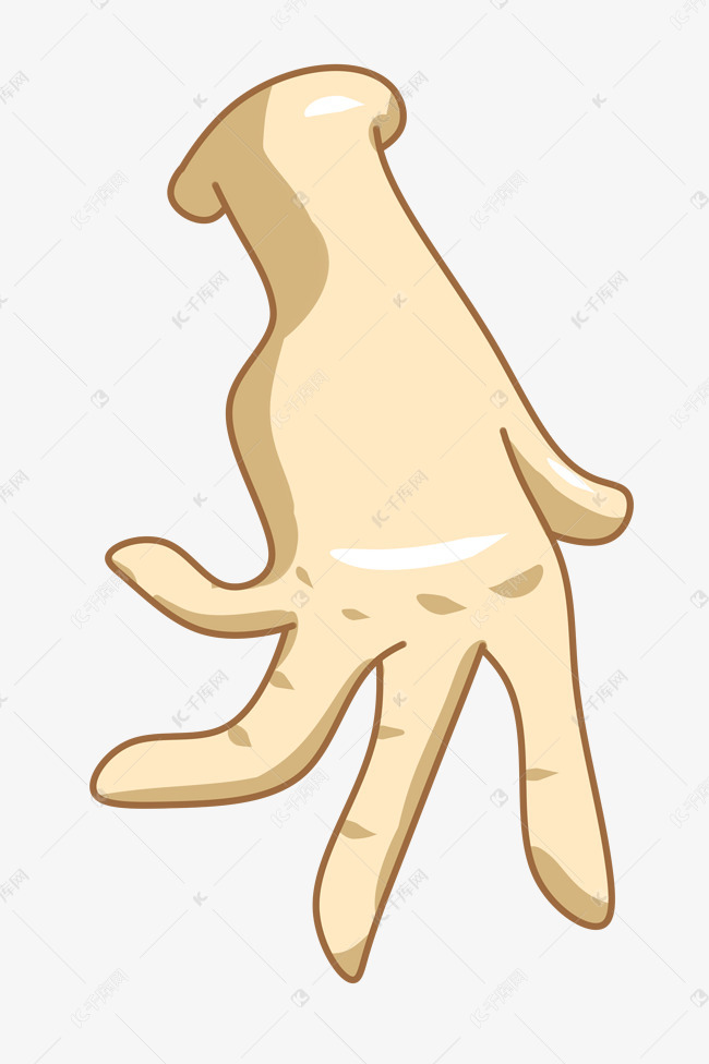 抓取手势卡通插画