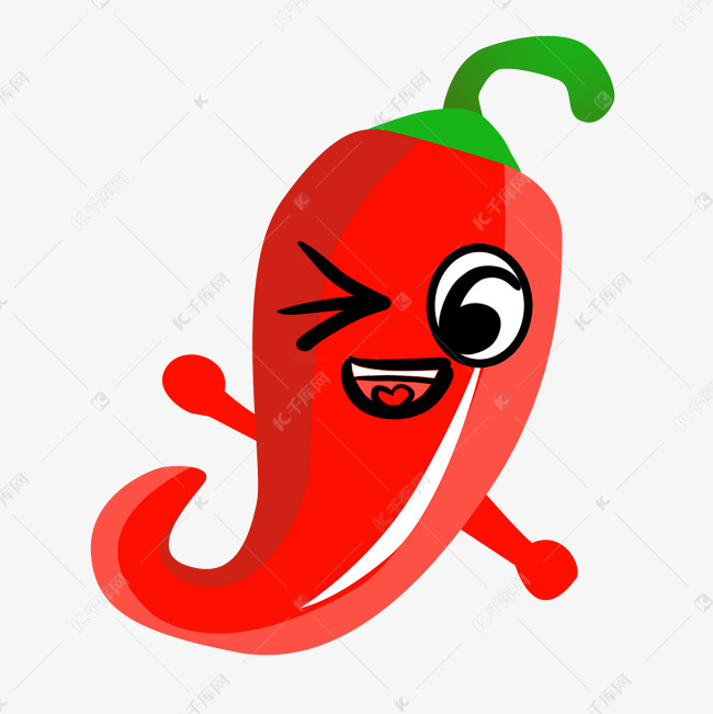 卡通手绘可爱红辣椒