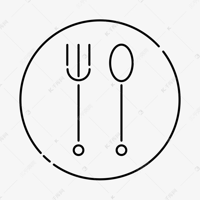 餐厅的刀叉标志图标