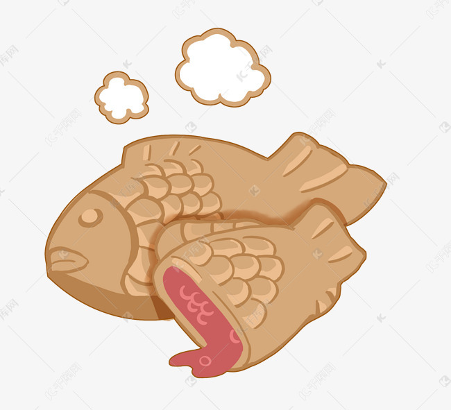 日本鲷鱼烧装饰插画素材图片免费下载 高清装饰图案psd 千库网 图片编号1346