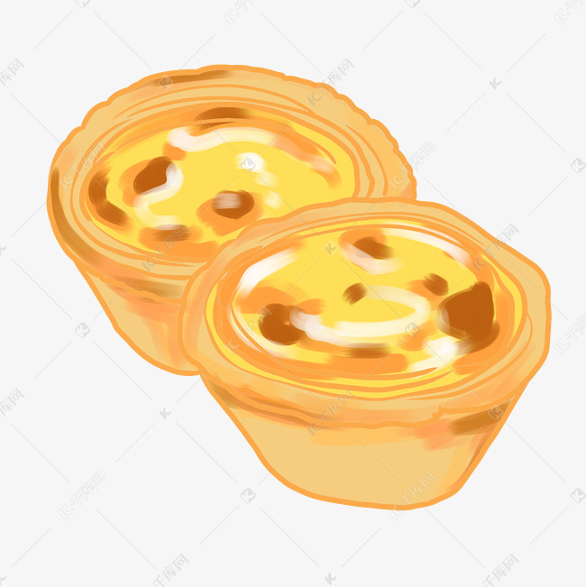 黄色的蛋挞