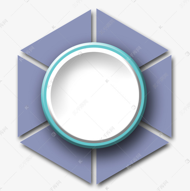 商务白色的圆形ppt装饰