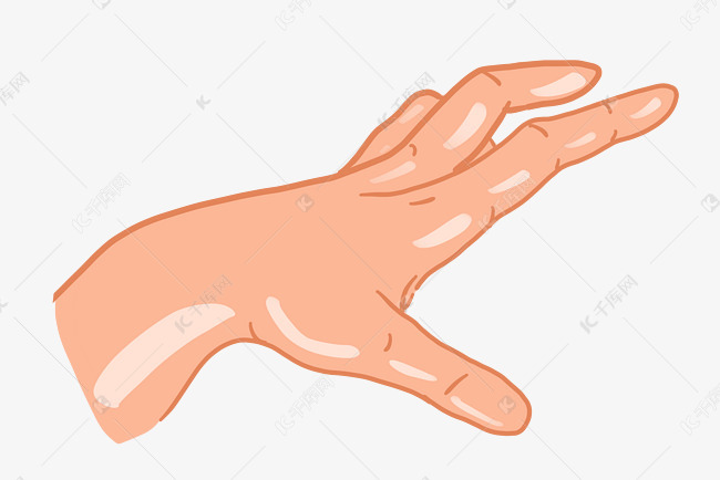 左手手掌朝下的手势