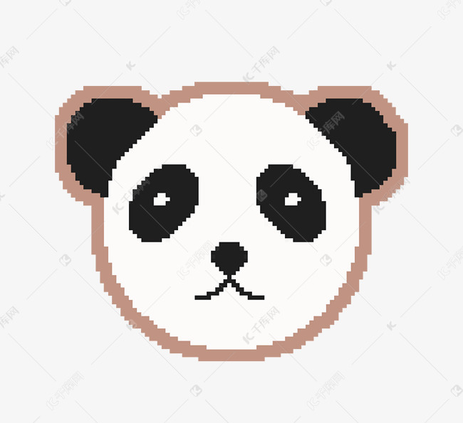 像素风可爱熊猫头像png图片素材图片免费下载-千库网