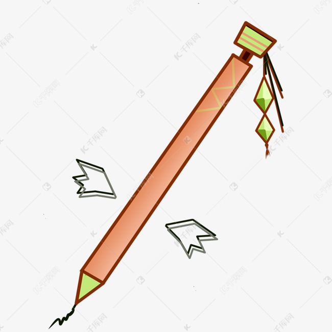 一只写字铅笔插画