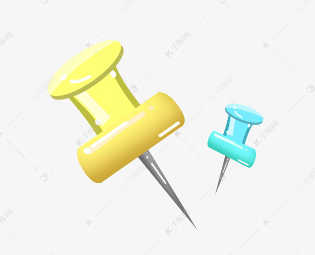 办公用品大头针插画