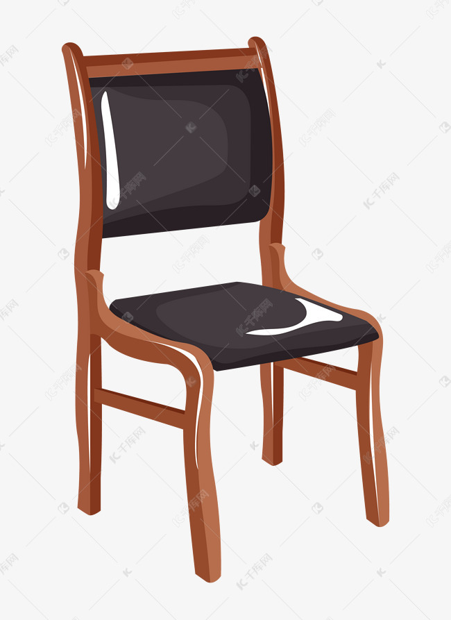 黑色椅子卡通插画素材图片免费下载-千库网
