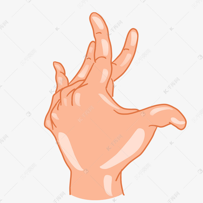 兰花指手势动作插画