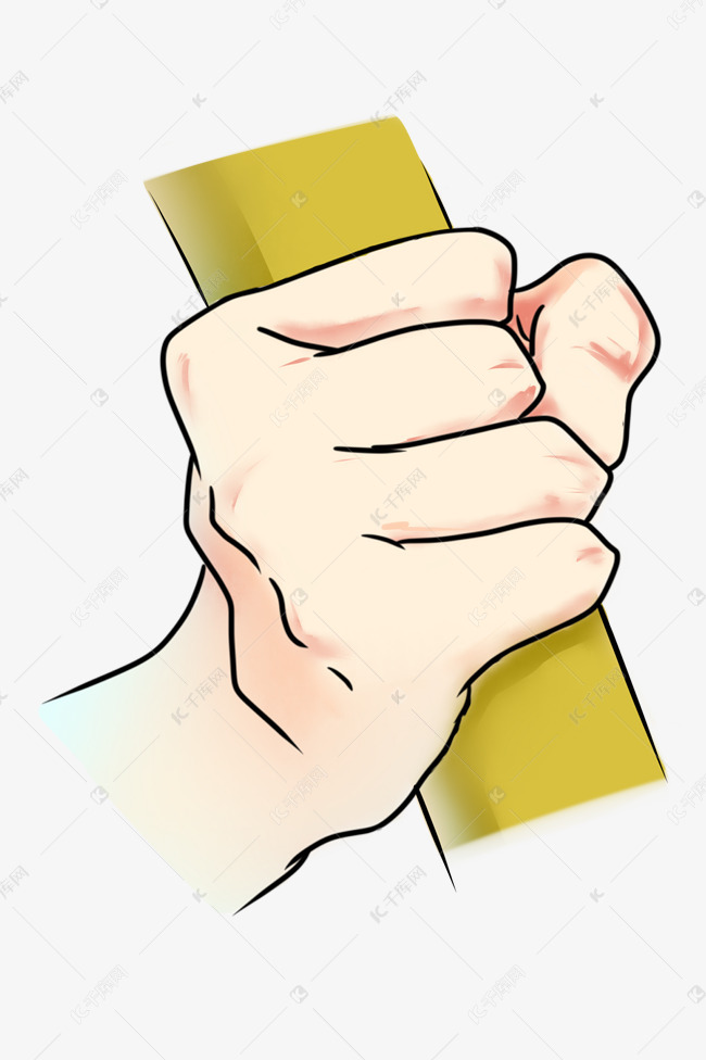 握东西手势插画