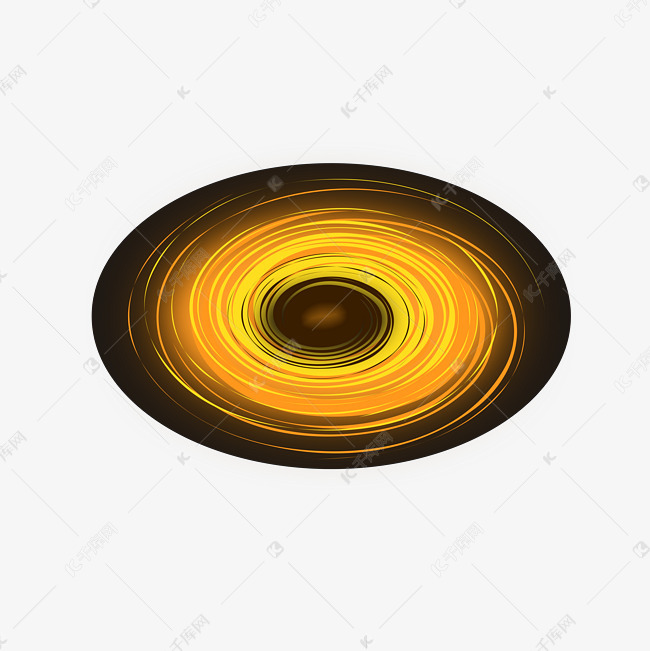 黄色黑洞宇宙免扣png