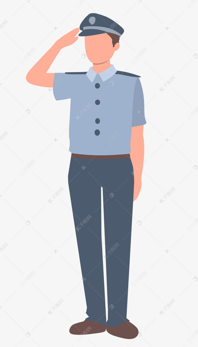 卡通人民警察插画素材图片 …