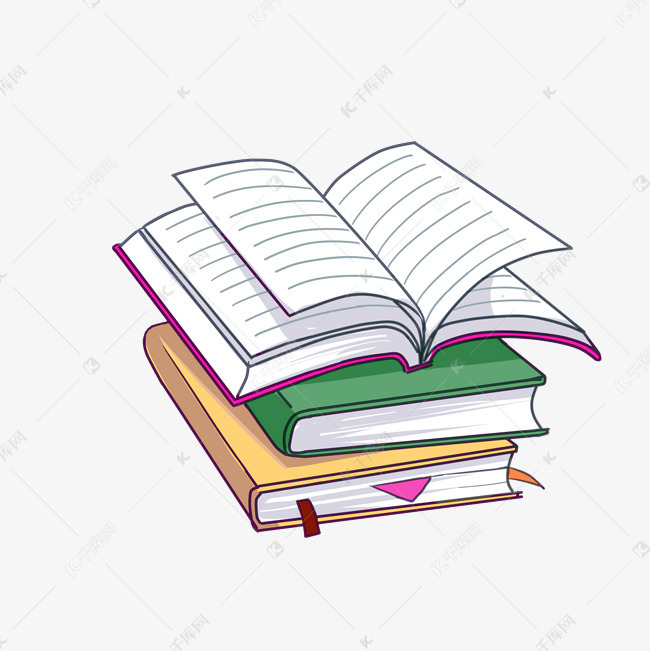学习书本卡通插画