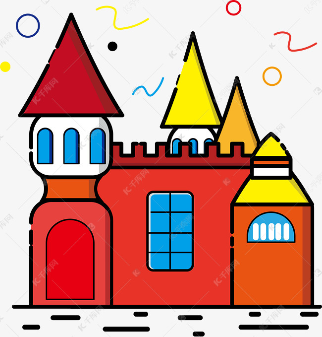 红色游乐园的城堡