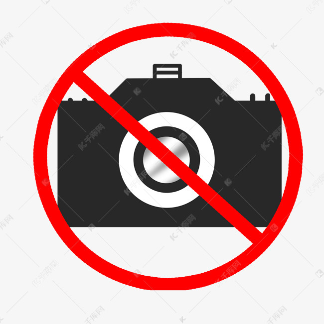 电影院禁止拍照警示牌