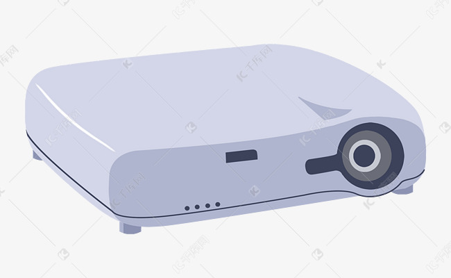 办公用品投影仪插画