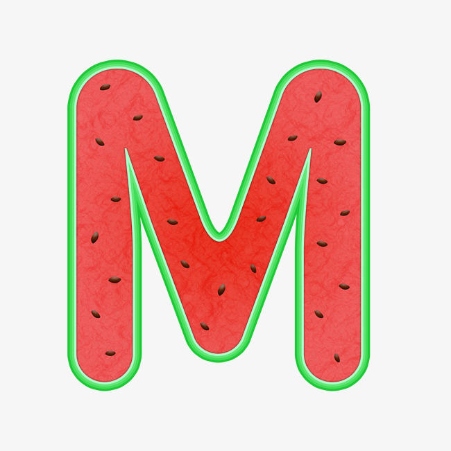 创意西瓜字母m