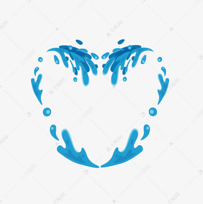 水泡水花飞溅图片护肤心型水圈