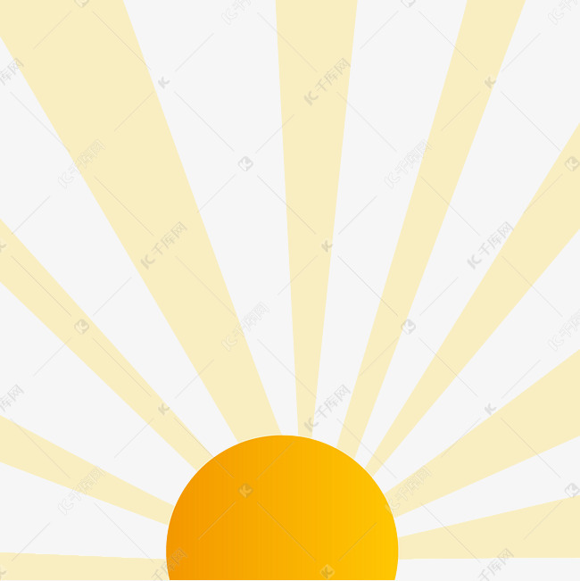 矢量卡通太阳光效