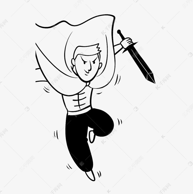 黑色创意舞剑元素