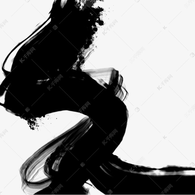 不规则水墨散布图