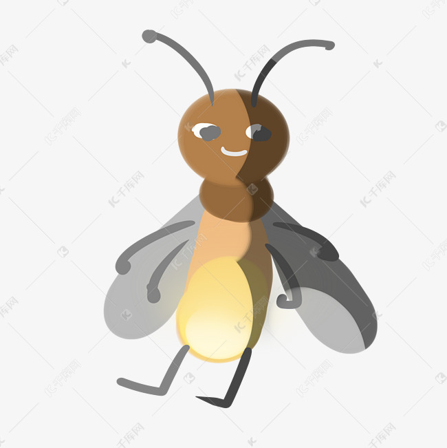 萤火虫动物卡通插画