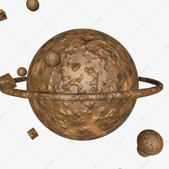 创意棕色宇宙星球
