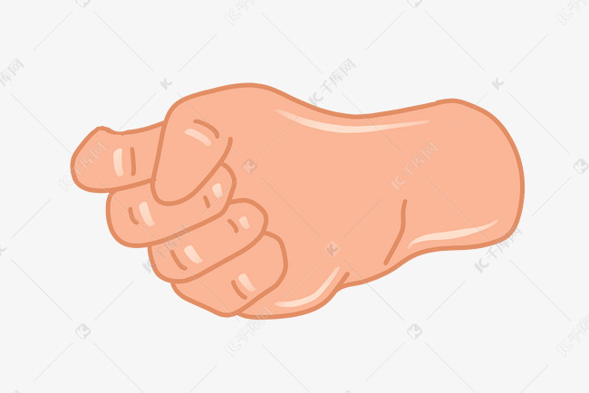 敲门手势卡通姿势